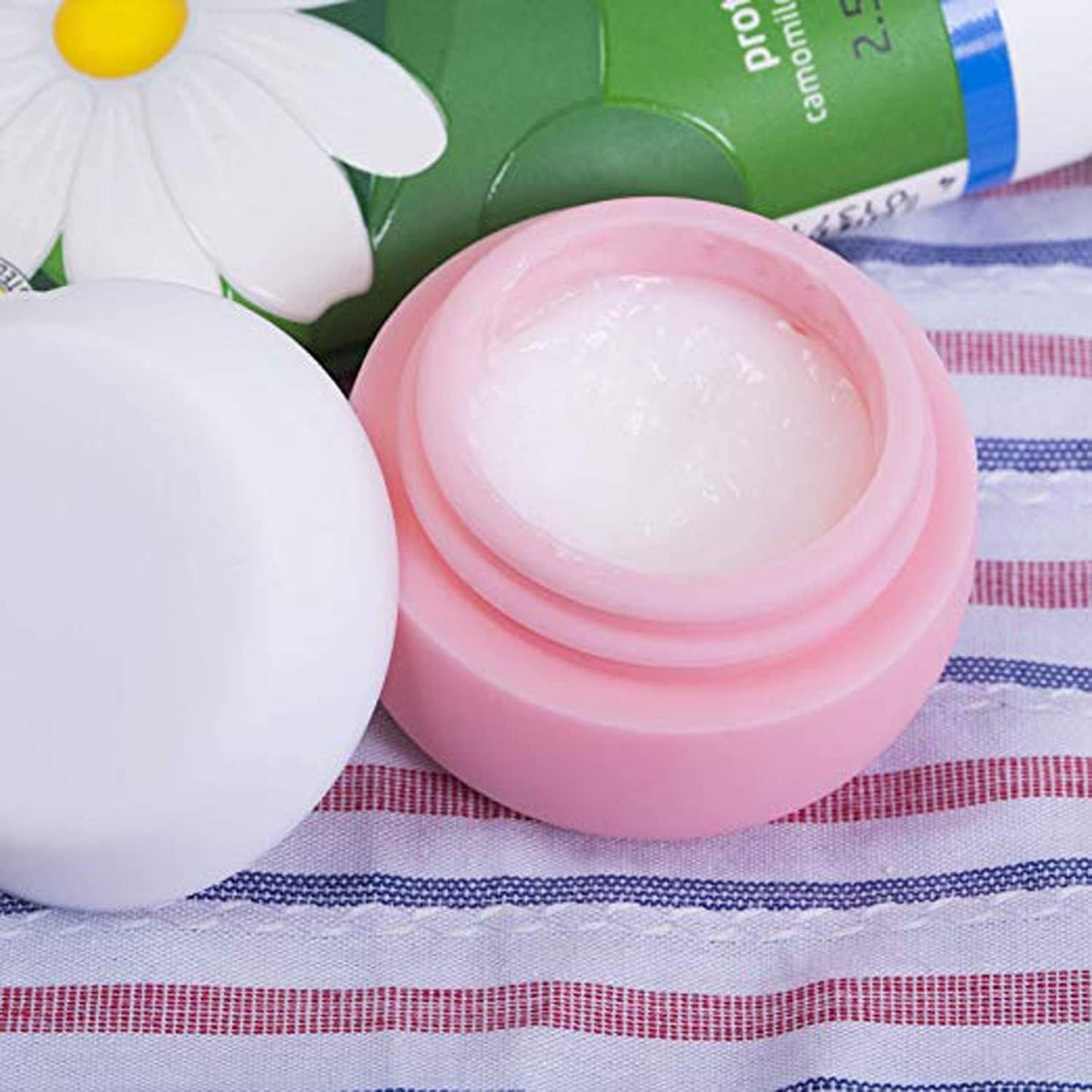 Travel Containers for Toiletries, Gemice Silicone Cream Jars, TSA Approved Travel Size Containers Leak-Proof Travel Accessories with Lid for Cosmetic Makeup Face Body Hand Cream (4 Pieces)