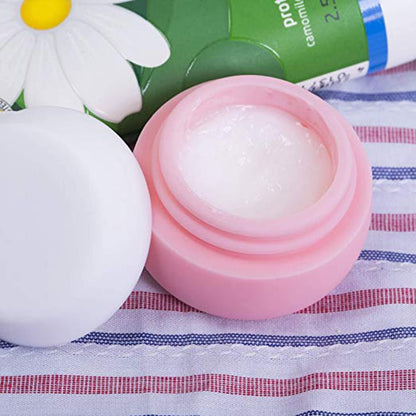 Travel Containers for Toiletries, Gemice Silicone Cream Jars, TSA Approved Travel Size Containers Leak-Proof Travel Accessories with Lid for Cosmetic Makeup Face Body Hand Cream (4 Pieces)