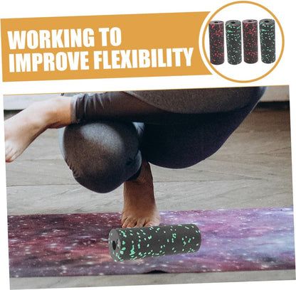 ibasenice 4 Pezzi Mini colonna yoga Accessori yoga massaggiante in sughero massaggio a colonna a rulli per l'esercizio di rilassamento muscolare del corpo epp