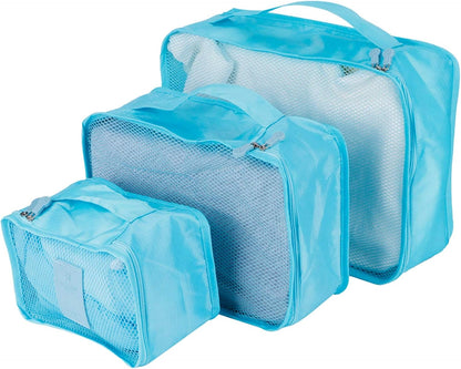 Tomotato 6 Pieces Travel Bag, Multifunctional Travel Luggage Organizer, Lightweight Packaging Bags for Travel Accessories(Blue)