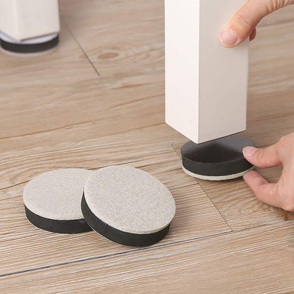Table Bed Furniture Risers - Set of 4 Pieces Diameter 63.5 mm Height 16.5 mm Round Foot for Beds, Sofas, Wardrobes, Raised Feet Higher Height Resistance to Wear, Self-Adhesive, Sturdy.