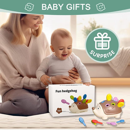 UNITSLYZ Hedgehog Toy, Counting Skill, Color Matching, Baby Sensory Fine Motor Skills Developmental Toys, Ages 18+ Months Toddler Learning Toys