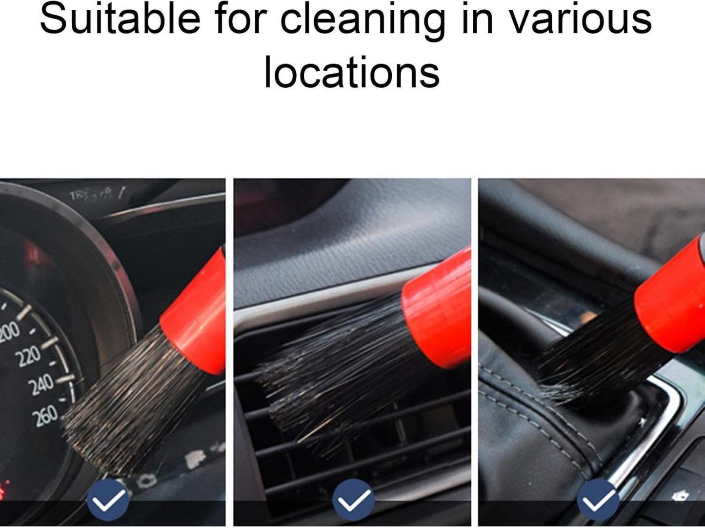 Car Detailing Brush, Ultra Soft Bristle Car Brushes, Auto Detailing Tools For Cleaning, Interior Cleaning Brush Set, Dashboard Cleaning Brushes, Upholstery Detail Brush For Cars