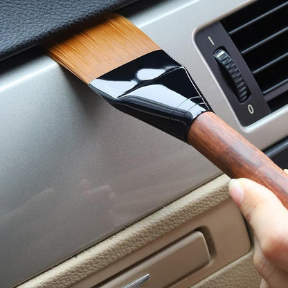 ccuzs Car Cleaning Brush, Interior Detailing Tool, Soft Bristle Dust Brush, Multi-Purpose Auto Cleaner, Ensured to Withstand Frequent Use, Made of Wood Material