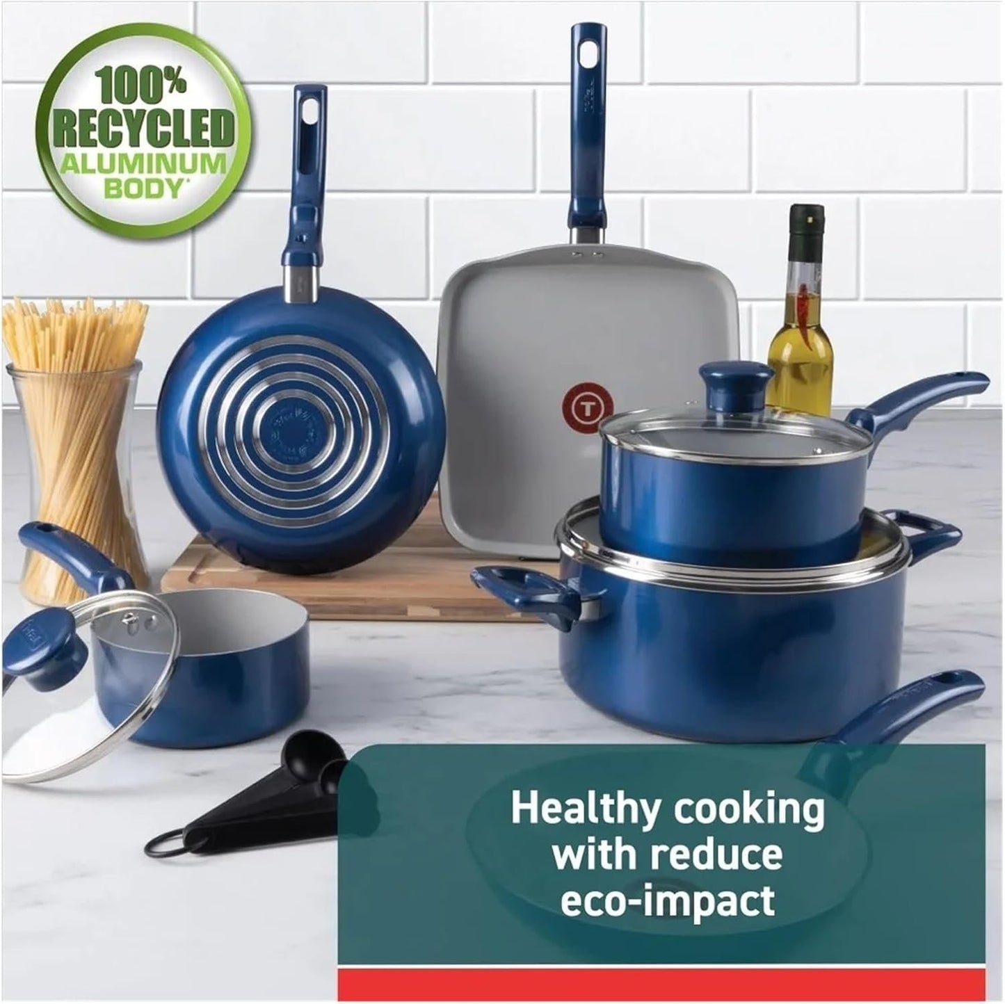 UWSKLAOJDF 14-Piece Ceramic Non-Stick Cookware Set, Non Stick Pot Set Cooking Food Kitchen cookware Set Kitchen