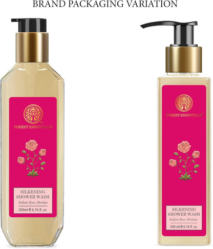 Forest Essentials Indian Rose Absolute Silkening Shower Wash, 200ml