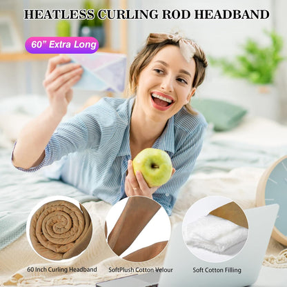 Long Hair Curler for Heatless Velvet Soft Band Curler Curler for Long, Medium Hair