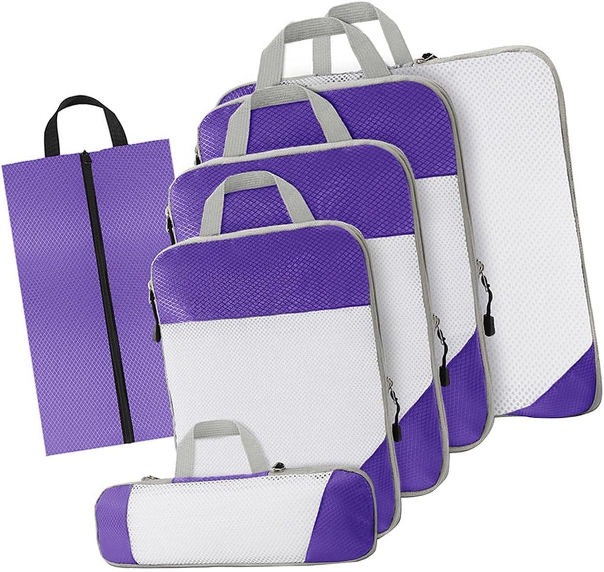 Gralara Ultimate Travel Packing Cubes Set for Seamless Organization, Violet