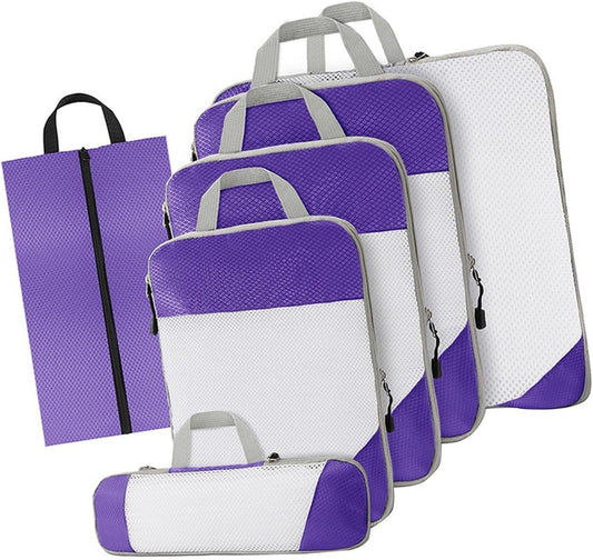 Gralara Ultimate Travel Packing Cubes Set for Seamless Organization, Violet