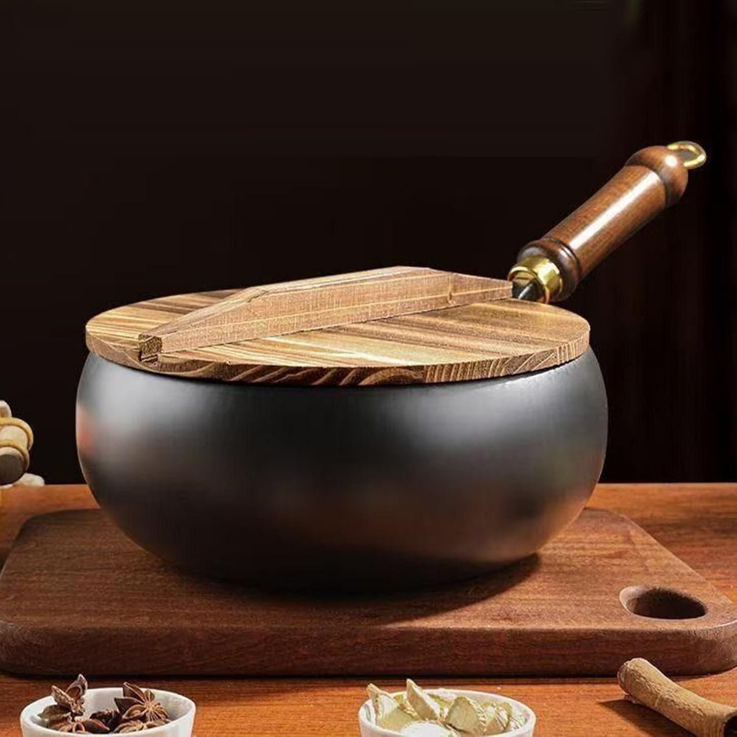 Soffriggere la padella con coperchio, padella con coperchio | Pentola per zuppa non stick sicura riutilizzabile con coperchio | Utensili da cucina e gadget per friggire, friggere, stufare