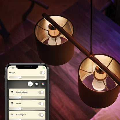 Philips Hue White Smart Single Luster Bulb LED E14 Small Edison Screw - 470 Lumens (40W Equivalent). Compatible with Alexa