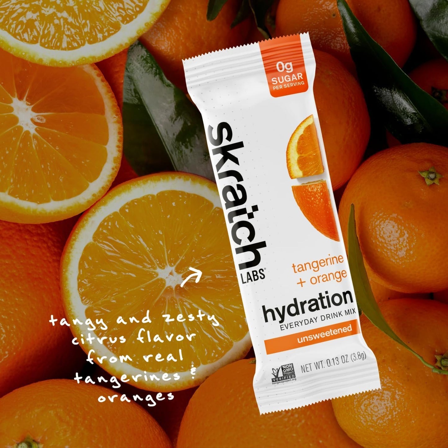 Skratch Labs Sugar Free Electrolyte Powder - Hydration Packets - Everyday Unsweetened Drink Mix - Tangerine + Orange - 15 Servings - Keto, Vegan, Non-GMO