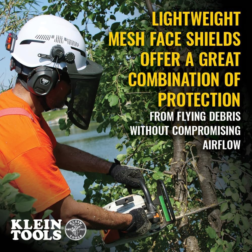 Klein Tools 60475 Safety Replacement Face Shield Frame, for Use with Safety Helmets, Cap Style and Full Brim Hard Hats