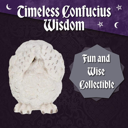 Nemesis Now Three Wise Owls Figurine 8cm White
