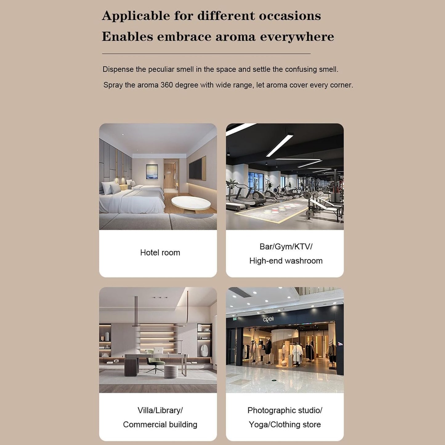 100ml Essential Oil Diffuser for Home, 200-300 m ³ Premium Cool Mist Air Desk Humidifier for Bedroom Large Room Office, with Timer APP Control