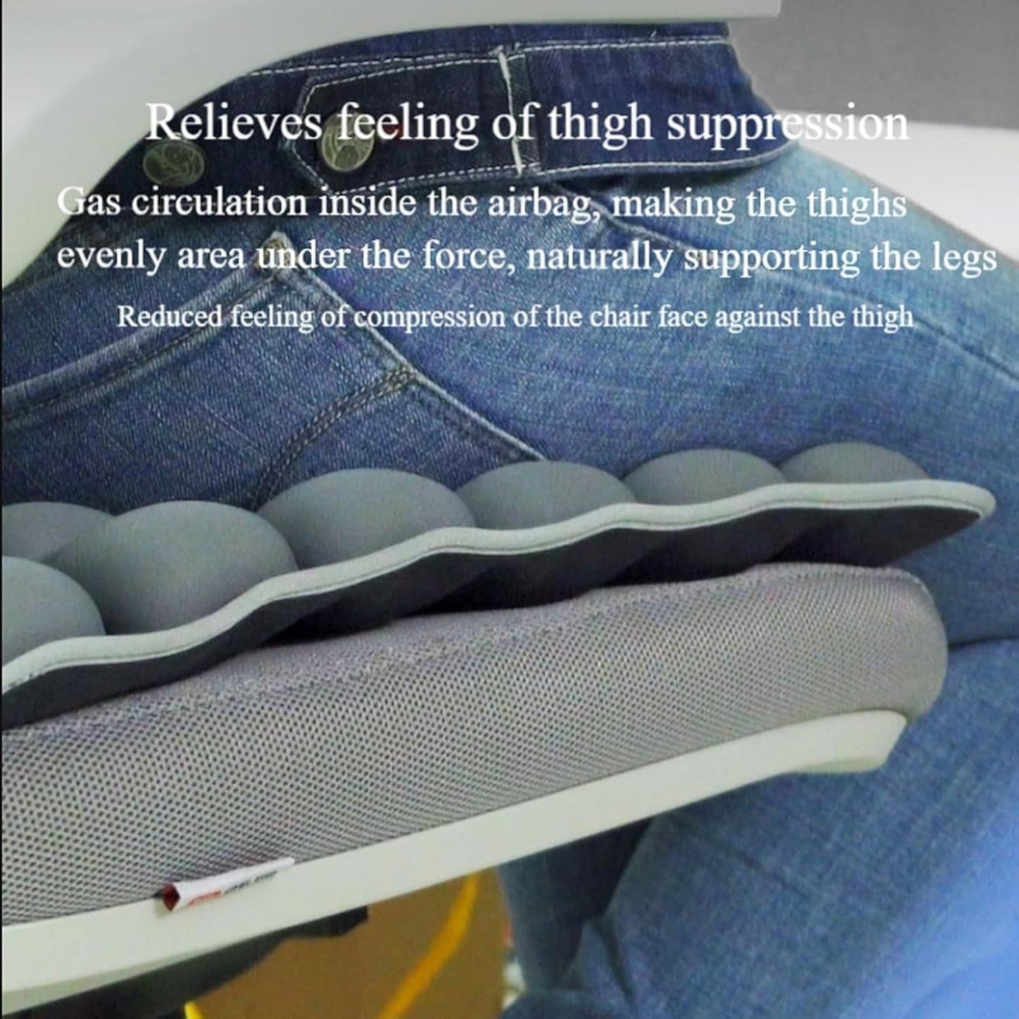 Portable Travel Cushion, 3D Air Cell Seat Cushion, Inflatable Seat Cushions, for Pressure Relief, Comfortable Travel for Airplane, Wheelchair, Car Set, Office Chair, Floor (Black)