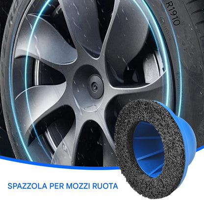 Wheel Hub Cleaning Tool, Multipurpose, Detailing Brush, Lightweight Rust Remover, Deep Clean Accessory for Sedans, Vehicles, Pickup Trucks, Auto Maintenance Kit