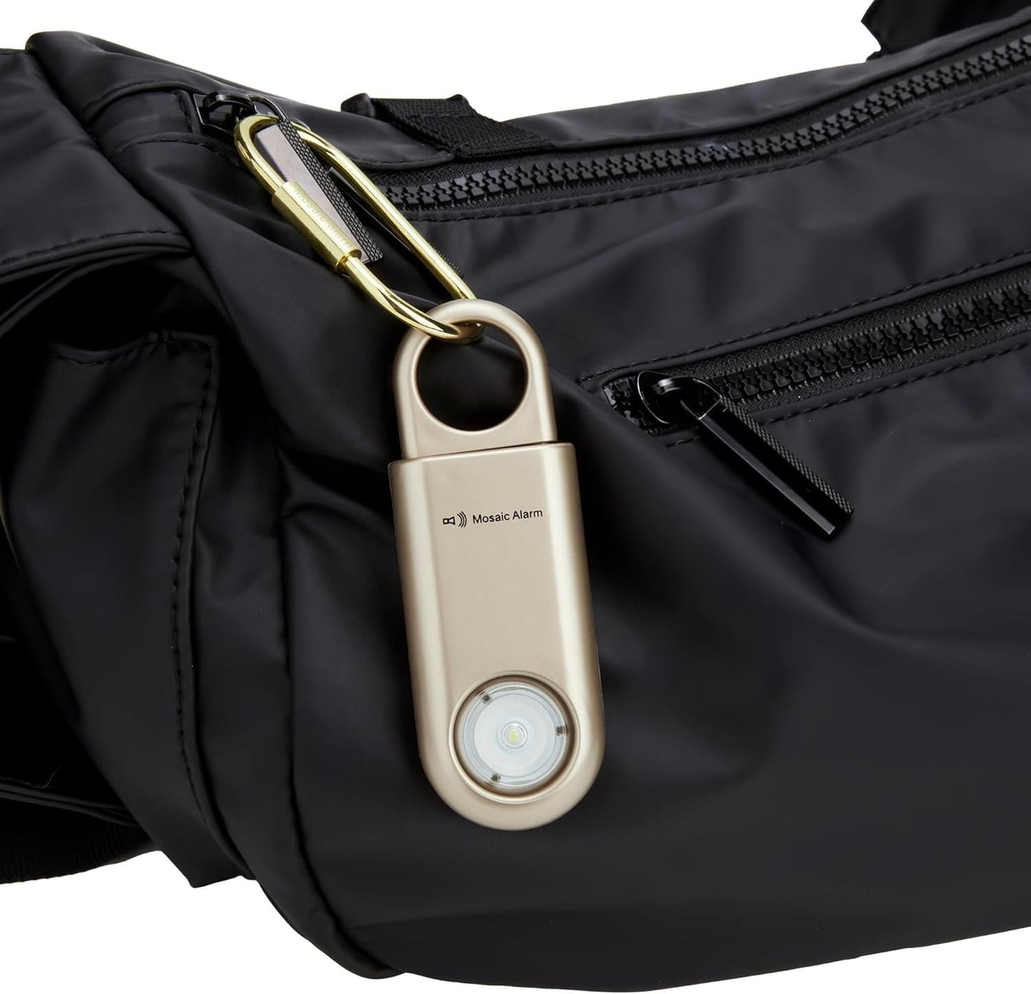 130dB Personal Safety Alarm Strobe Light. Loud Sound Keychain Siren with Carabiner for Women, College Students, Night Runners, Hiking. Bear Alarm Deterrent. SOS Emergency Self Defense Alerts. Gold