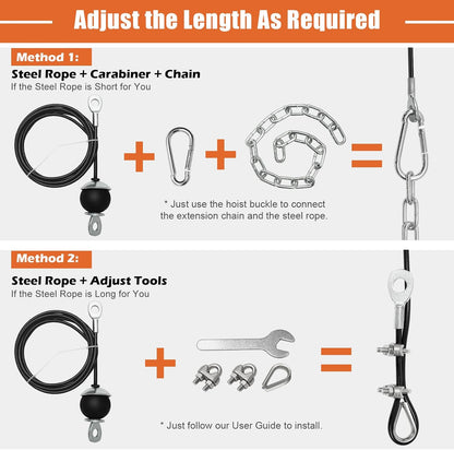 SERTT Fitness LAT and Lift Pulley System, Upgraded Pulley Cable Machine for Triceps Pull Down, Biceps Curl, Back, Forearm, Shoulder-Home Gym Equipment