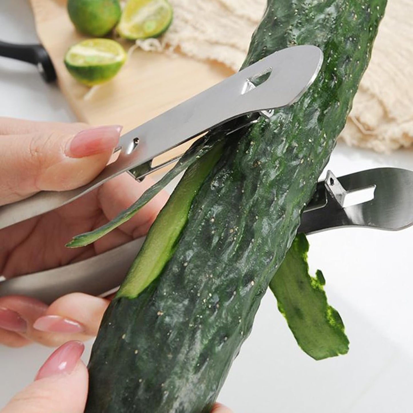 Peelers for Kitchen | Double-Sided Stainless Steel Cactus Peeling Tool,Kitchen Accessories for Food Prep Juicing Salad Making Restaurant Market Outdoor Camping