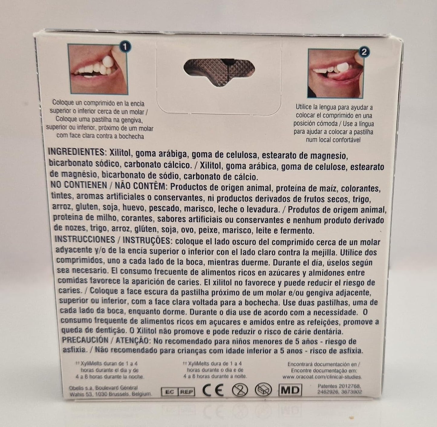 OraCoat XyliMelts 40 Adhesive Pads Against Caries and Oral Dryness - Mild Mint