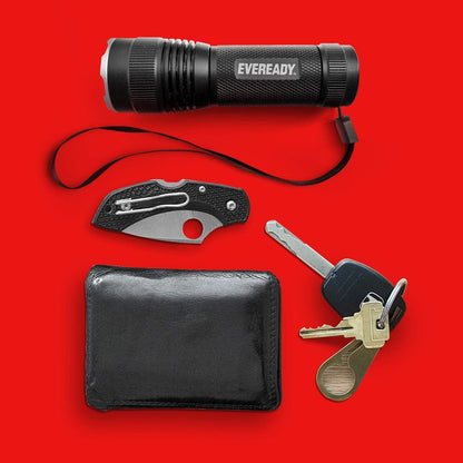 EVEREADY LED Tactical Flashlight, IPX4 Water Resistant EDC Flashlight, Rugged and Bright for Outdoor Activity, Zoomable, 3 Light Modes