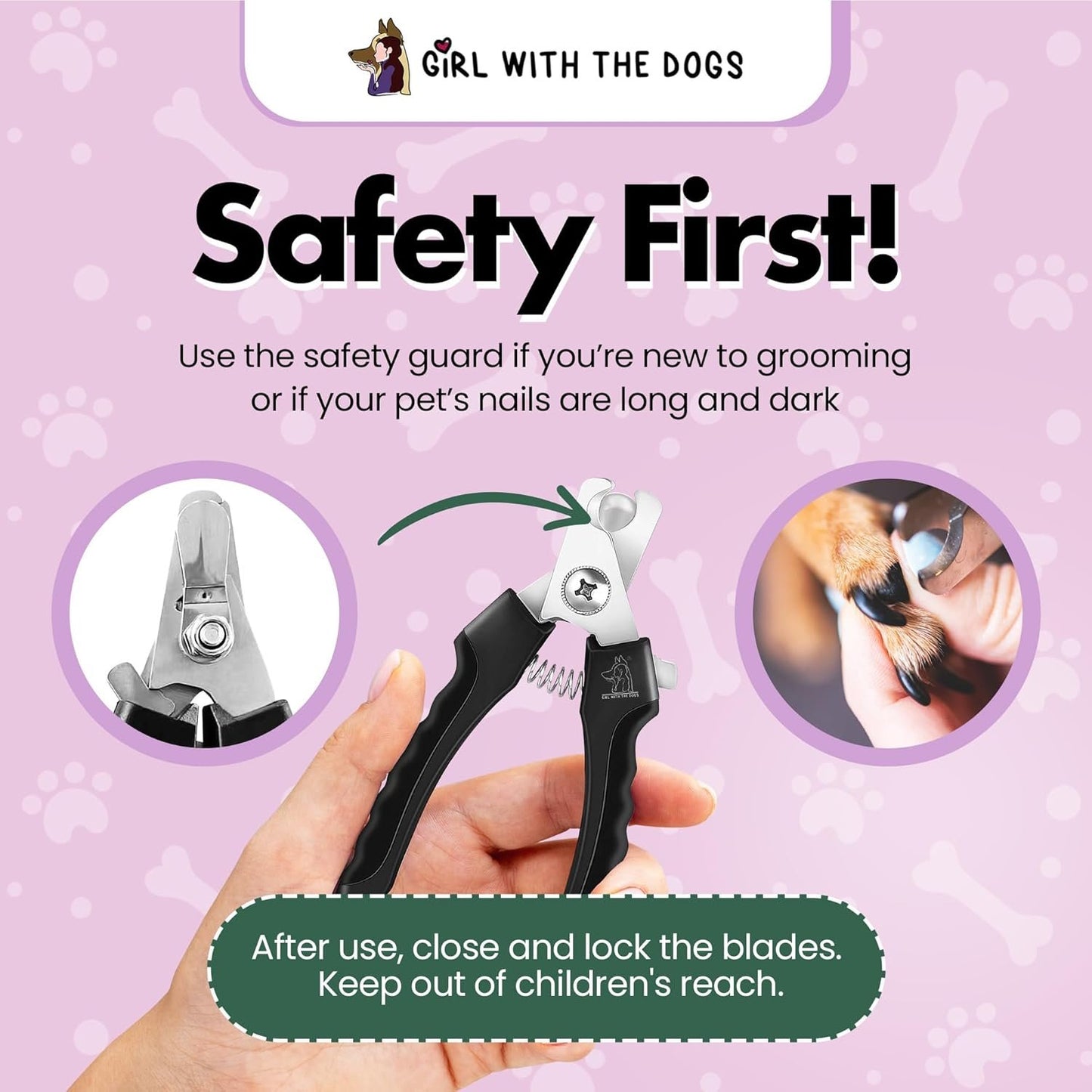 Pet Nail Trimmer - Nail Clippers for Grooming and Claw Care for Small & Large Dogs - Nail Trimmer (Small)