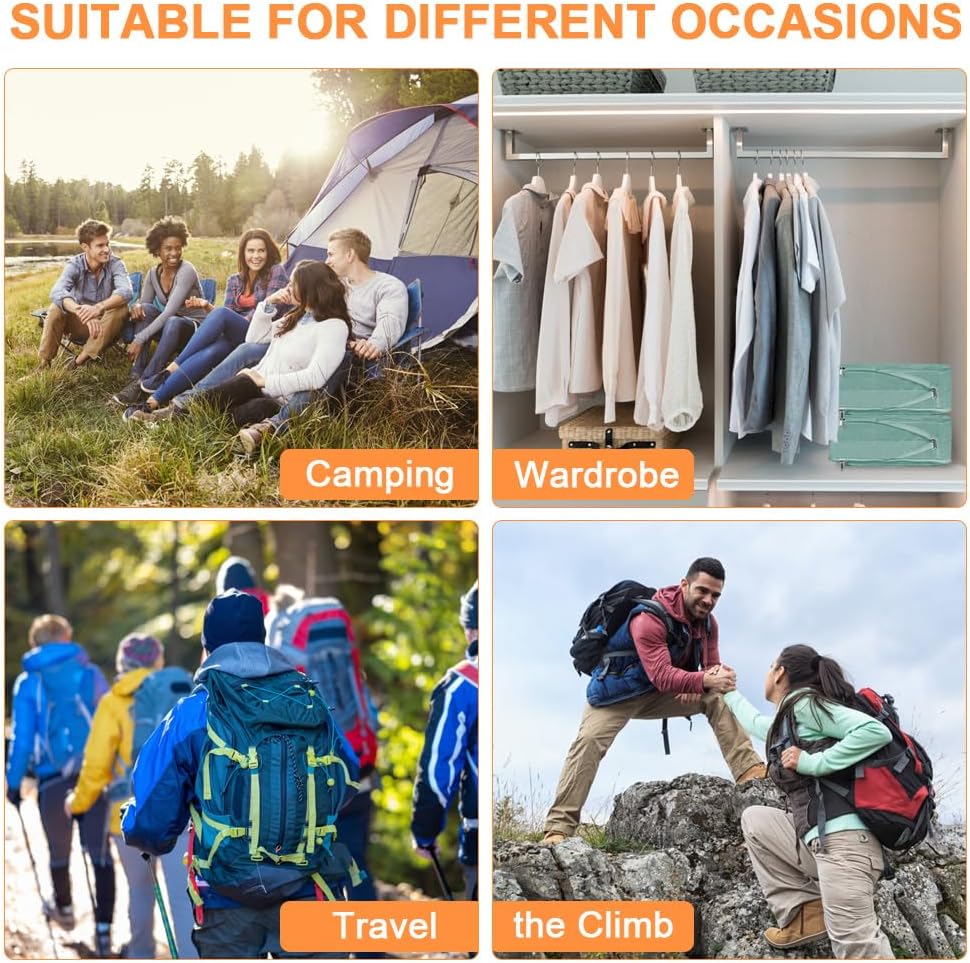 OSDUE Suitcase Organizer, 4 Pieces Travel Cube System, Separators Travel Pouches, Travel Organizer, Clothing Underwear Footwear Organizers Sacks Storage Suitcase Set, Dark Grey