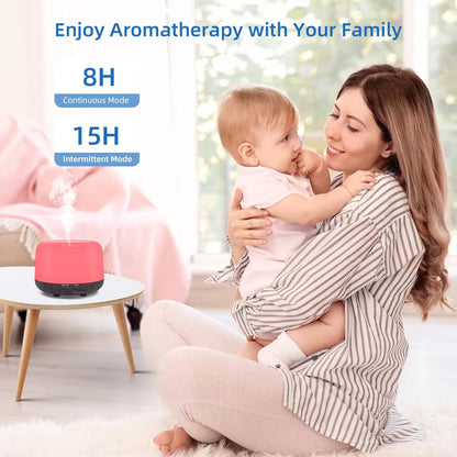 SPLITSKY 300ML Essential Oil Diffuser, Electric Ultrasonic Aromatherapy Air Humidifier vaporiser, Aroma Diffuser with Remote Control 7 LED Light Colors Waterless Auto-Off.