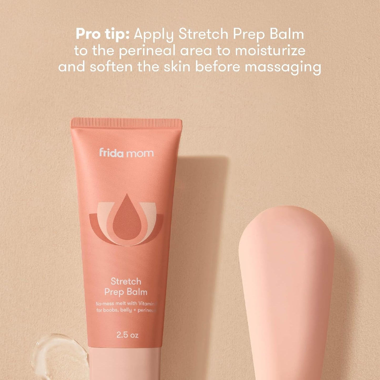 Frida Mom Prepare-to-Push Perineal Massage Wand - Massage + Stretch Perineum to Reduce Risk of Tearing