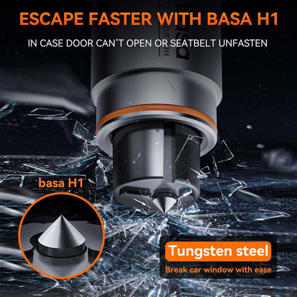 basa Window Breaker Seat Belt Cutter 2-in-1 Safety Hammer Emergency Car Kit, Lipstick Design, Ideal Present for Safety-Conscious Drivers- Glass Breaker Tool for Husband, Wife, Parents, Friends