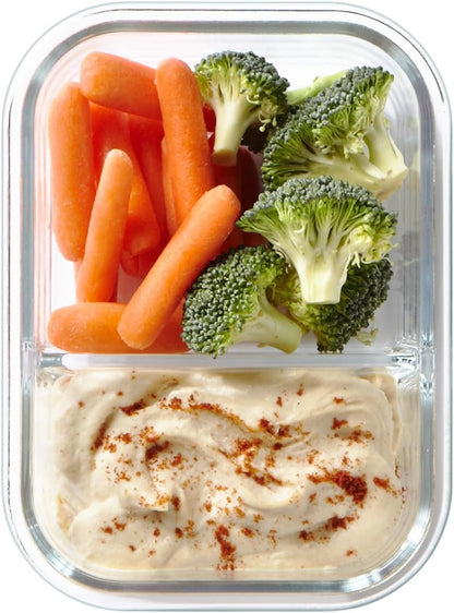 Pyrex Meal Prep Divided Glass Storage, 580 ml Capacity