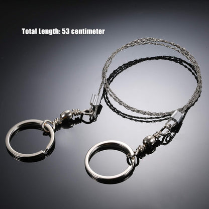 Tignapoo Outdoor Emergency Equipment Survival Gear Tool Kit Stainless Steel Wire Saw Hand Pocket Wire Saws for Camping Hiking