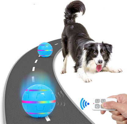 Nuyhgtr Interactive Dog Ball, Shake Pet Ball Dog Toy, USB Rechargeable with LED Lights, Vibrating Indoor Games, Active Rolling for Small, Medium, Large Breed Dogs, Fun and Engaging Play