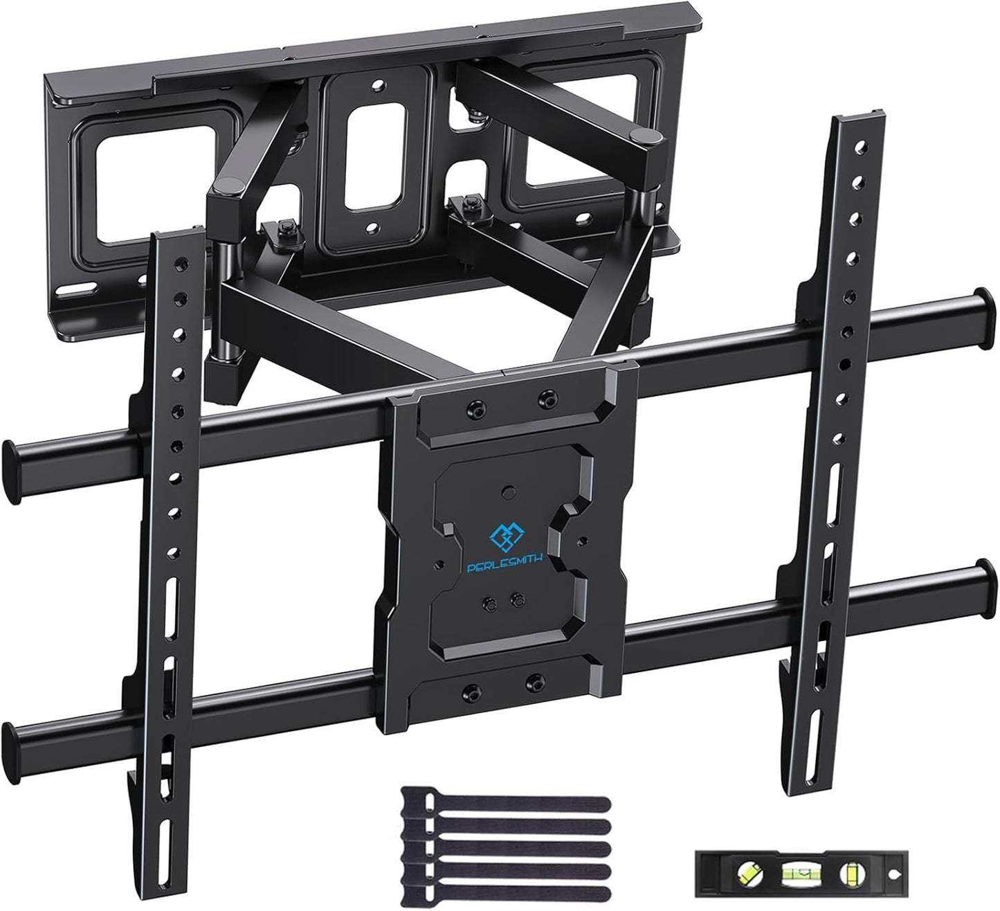 PERLESMITH TV Wall Mount 37-85 Inches, TV Bracket Swivel Tilting and Extending, Ultra Resistant TV Arm 60 kg, TV Bracket 55 65 Inches VESA 200 x 100 – 600 x 400 mm