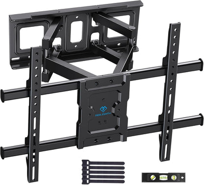 PERLESMITH TV Wall Mount 37-85 Inches, TV Bracket Swivel Tilting and Extending, Ultra Resistant TV Arm 60 kg, TV Bracket 55 65 Inches VESA 200 x 100 – 600 x 400 mm