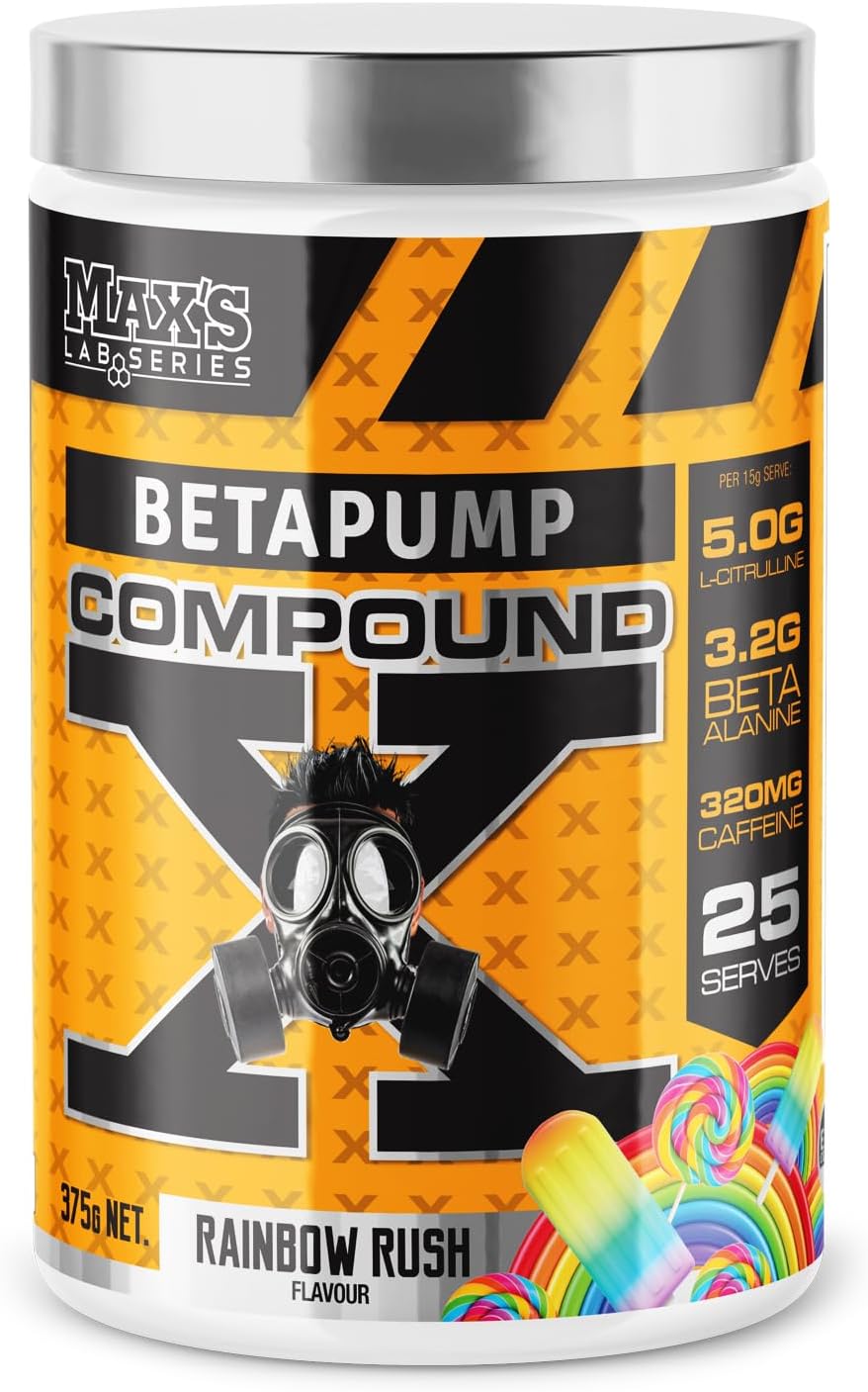 Maxs Lab Series Beta Pump Compound Rainbow Rush Pre-workout Powder 375g
