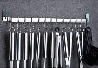 Berglander Kitchen Utensils Set 38 Pieces, Stainless Steel Cooking Utensils Set, Kitchen Gadgets Cookware, Kitchen Tool Set with Utensil Holder Rack and Hooks for Hanging Dishwasher Safe
