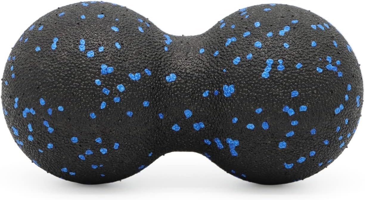 KEQCQE EPP Peanut Massage Ball Set Lacrosse Ball & Spiky Ball Durable Double Massage Ball for Back Pain Relief Muscle Recovery, Yoga, Deep Tissue Trigger Point Therapy Myofascial Release