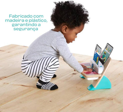 Baby Einstein Hape Magic Touch Piano Wooden Musical Toy Instruments for Toddlers, 2 Play Modes, 6 Songs, Volume Control, Age 6 Months +