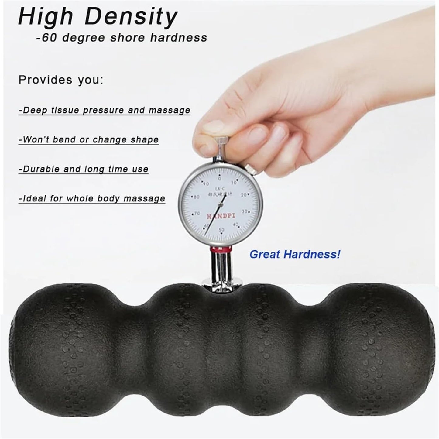 Muscle Massage Roller Foam Roller for Yoga with Peanuts High Density Back Massage for Neck Massage Muscle Recovery 45 cm
