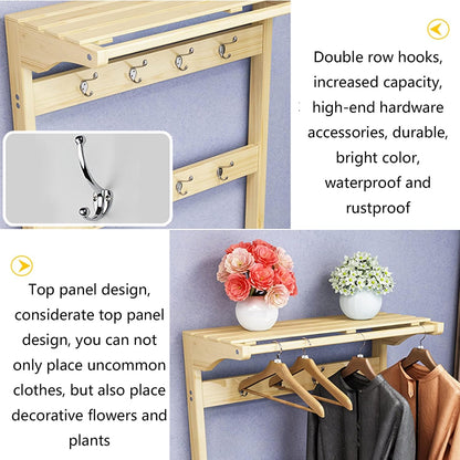 Generico Appendiabiti 3 in 1 - Organizzatore Indipendente per Vestiti e Scarpe per corridoio, Ingresso, Camera da Letto - Soluzione Portatile per riporre Abiti e Cappelli - Mobili Eleganti per la CAS