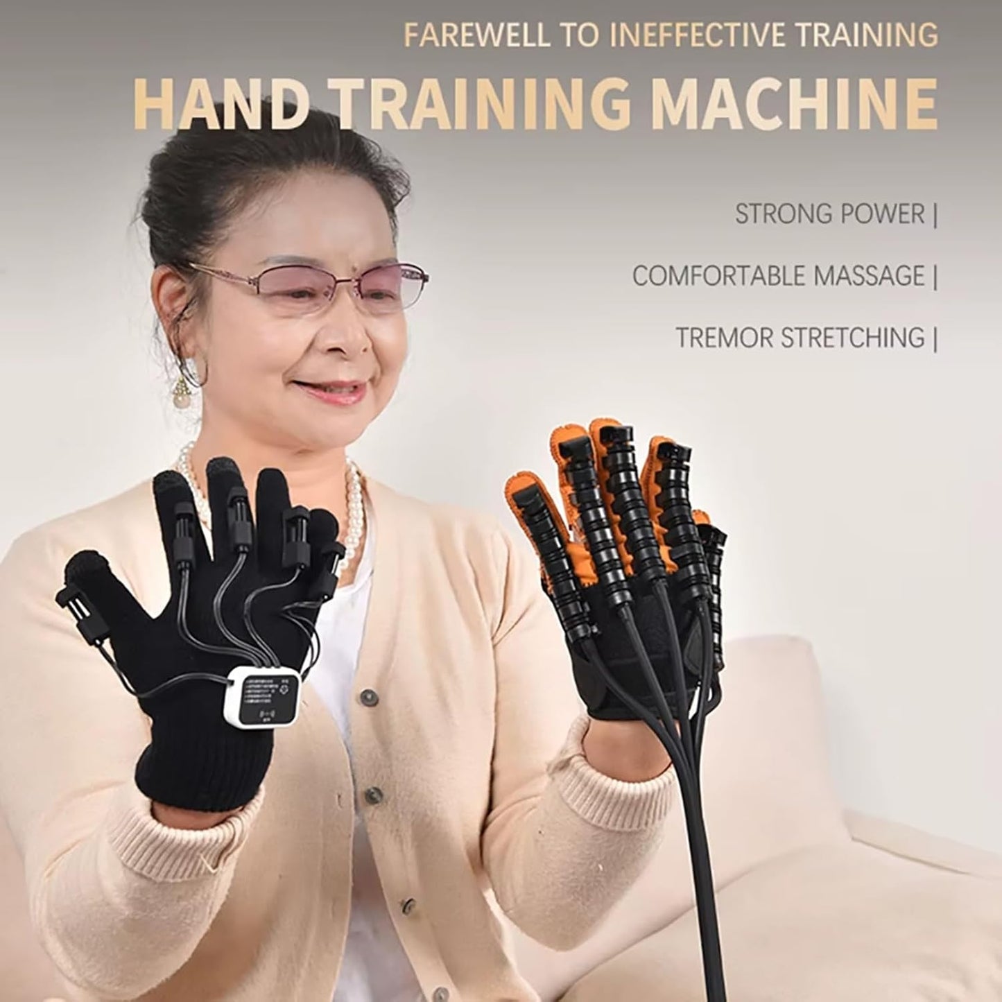 Robot Gloves Rehabilitation Hand Trainer for Stroke Physiotherapy Arthritis Rehabilitation Equipment Massage Gloves for Patients with Stroke Hemiplegia (Right, Medium)