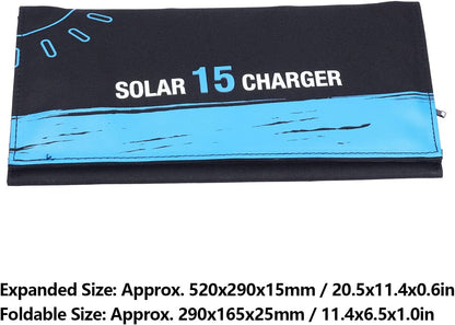 QANYEGN Portable Solar Charger, Solar Charging Bag with USB Ports, Portable Solar Power Bank for Smartphones, Tablets, Power Bank