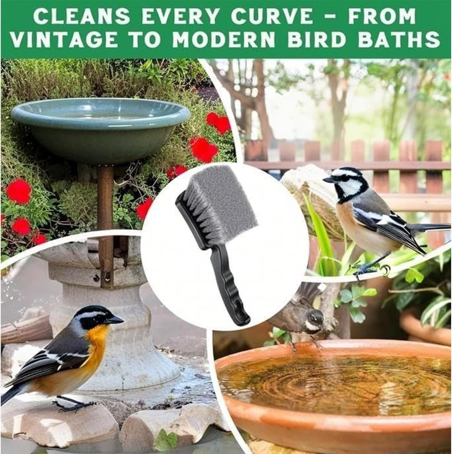 Tire Cleaning Brush, Car Detailing Tool, 9.45 Inches Long Bristle Scrubber, Convenient No Scratch Washing Accessory for Auto Truck Motorcycle Floor Mat Rim Maintenance Tasks