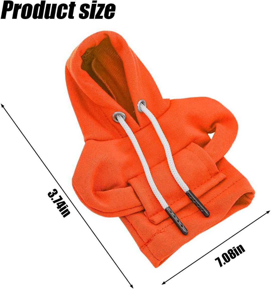 XINLIYA Car Gear Shift Cover, Fashionable Hoodie Automotive Gear Shift Knob Protector, Mini Winter Warm Sweater Shirt Gear Shift Knob Cover, Universal Christmas Vehicle Decor Accessories（Orange）