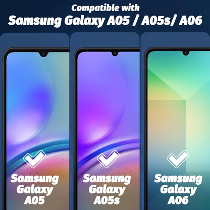 Orzero (3 Pack) Compatible for Samsung Galaxy A06, A05, A05s Tempered Glass Screen Protector, 2.5D Arc Edges, 9H Hardness, High Definition, Bubble-Free