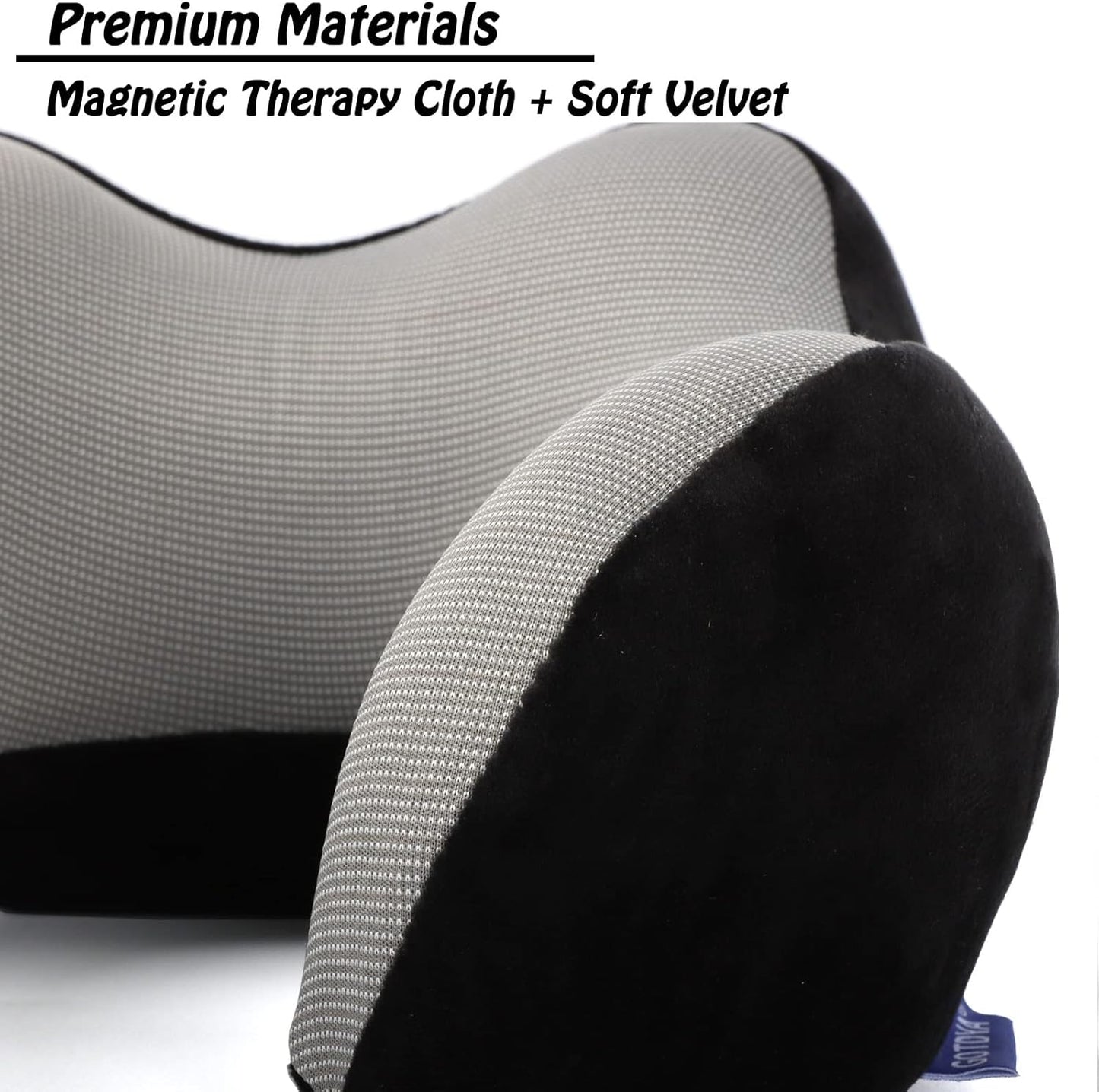 GOTDYA Travel Pillow,Travel Neck Pillows for Sleeping,100% Pure Memory Foam Soft Comfort & Support Pillow for Airplane/Car/Office&Home Rest Use-Black