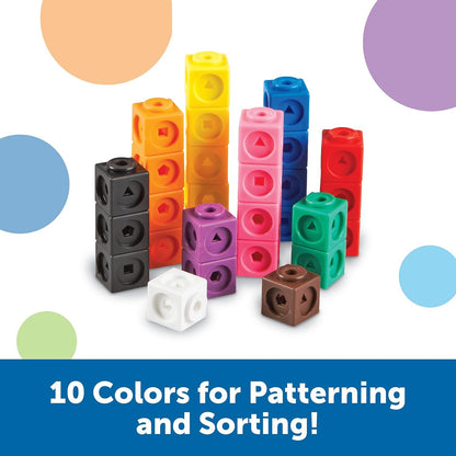 Learning Resources Mathlink Cubes, Set of 100 Cubes