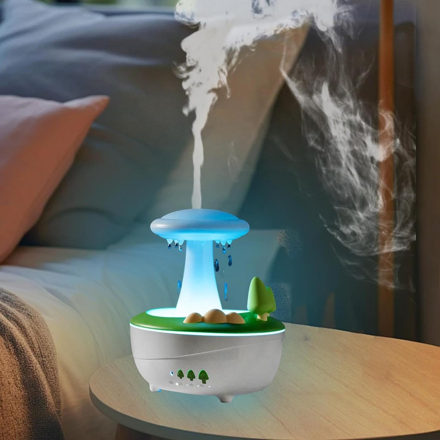 Qianly Raindrop Humidifier Aroma Diffuser 280ml with Colorful Lighting Feature